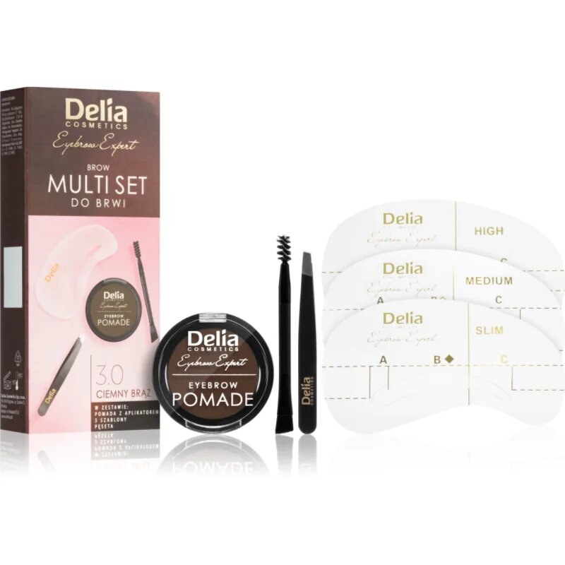 Eyebrow Expert Zest set pentru aranjarea sprâncenelor culoare 3.0 Dark Brown 3 buc