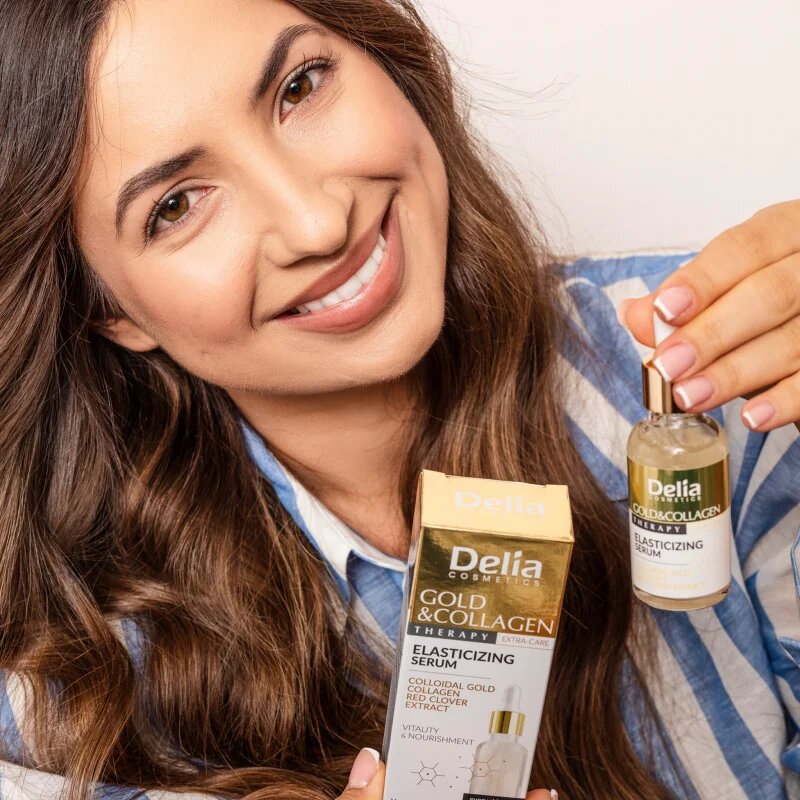 Delia Cosmetics Gold & Collagen Therapy ser mărește elasticitatea pielii 30 ml