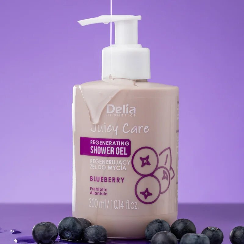 Delia Cosmetics Juicy Care Blueberry gel de dus regenerabil 300 ml