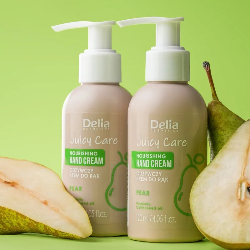 Delia Cosmetics Juicy Care Pear crema nutritiva de maini 120 ml