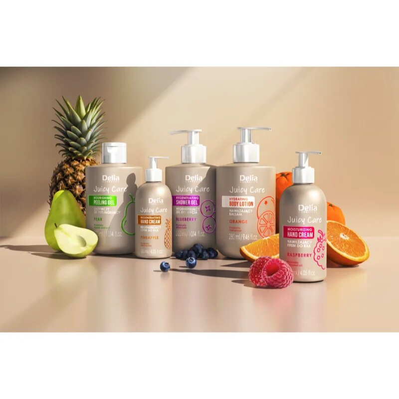 Delia Cosmetics Juicy Care Pear Exfoliant hrănitor pentru corp 300 ml