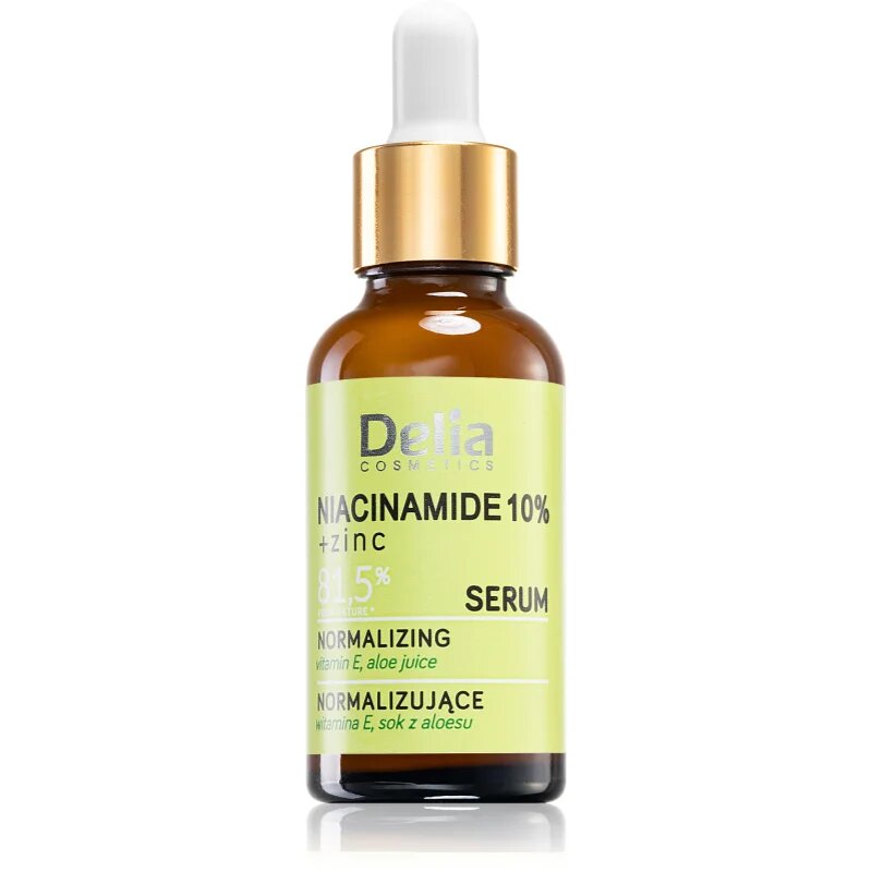 Delia Cosmetics Niacinamide 10% + zinc ser revigorant pentru fata gat si piept 30 ml