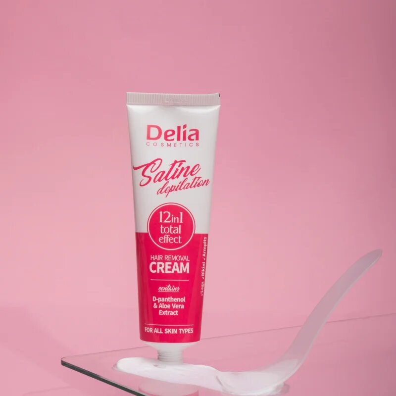 Delia Cosmetics Satine Depilation 12in1 Total Effect crema depilatoare pentru toate tipurile de piele 100 ml