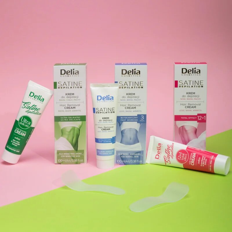 Delia Cosmetics Satine Depilation 12in1 Total Effect crema depilatoare pentru toate tipurile de piele 100 ml