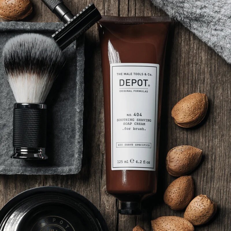 Depot 400 SHAVE SPECIFICS O. 404 SOOTHING SHAVING SOAP CREAM .for brush. crema calmanta pentru ras for brush 125 ml