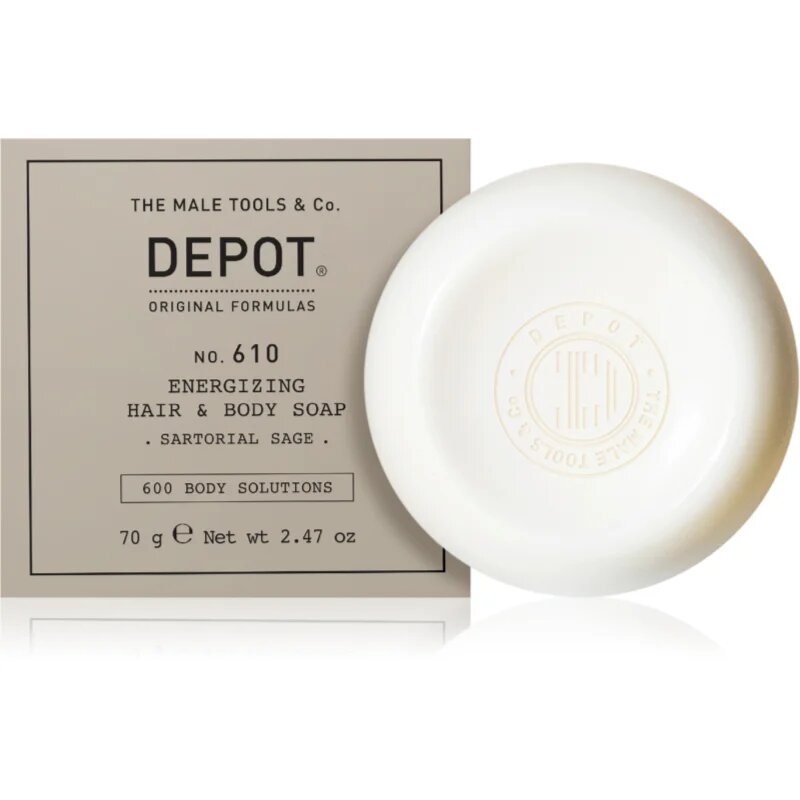 Depot 600 BODY SOLUTIONS NO. 610 ENERGIZING HAIR & BODY SOAP sapun pentru corp si par 70 g