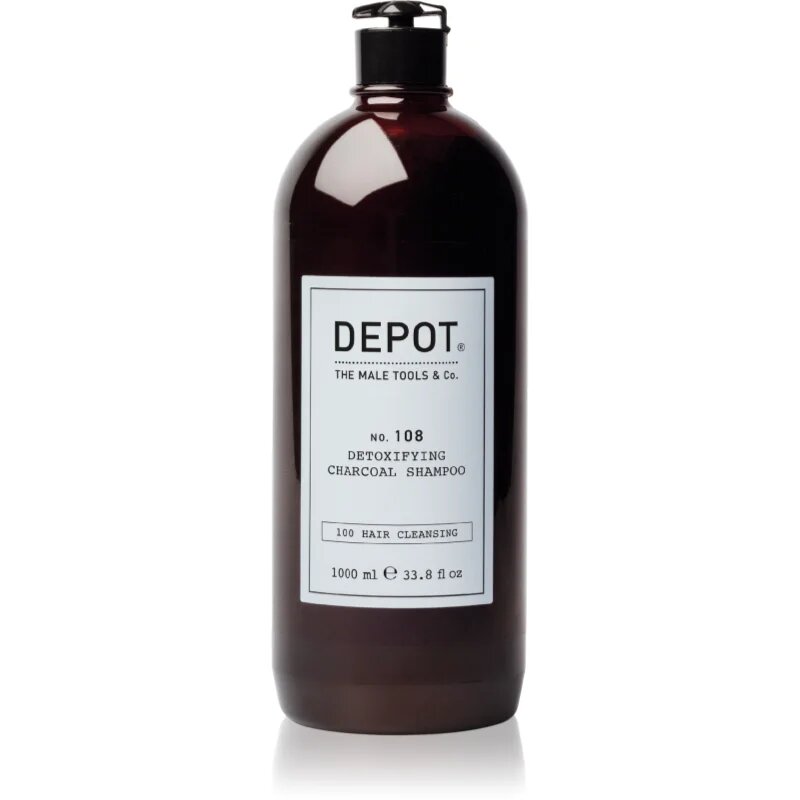Depot NO. 108 DETOXIFYING CHARCOAL SHAMPOO șampon detoxifiant pentru curățare pentru toate tipurile de păr 1000 ml