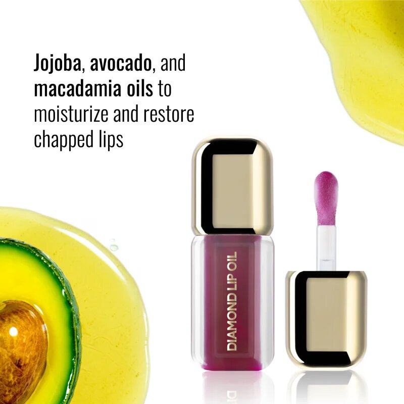 Dermacol Diamond Edition Lip Oil ulei nuanțator pentru buze cu efect de crestere culoare 06 Berry Bloom 4 ml