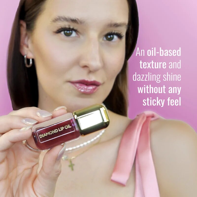 Dermacol Diamond Lip Oil ulei nuanțator pentru buze cu efect de crestere culoare 05 Rose Flame 4 ml