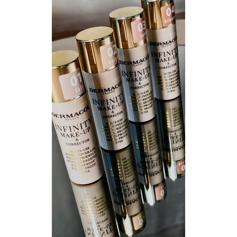 Dermacol Infinity fond de ten cu acoperire ridicată SPF 15 culoare 01 Fair 20 g