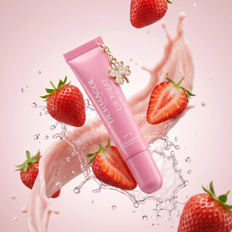 Dermacol Lip Treat lip gloss hidratant SPF 15 culoare 14 Strawberry Milkshake 10 ml