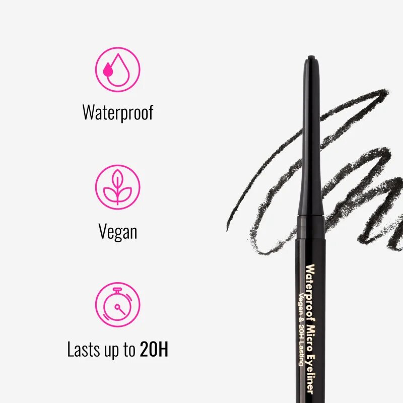 Dermacol Micro Eyeliner Waterproof creion dermatograf waterproof culoare 03 Dark Brown 1 g