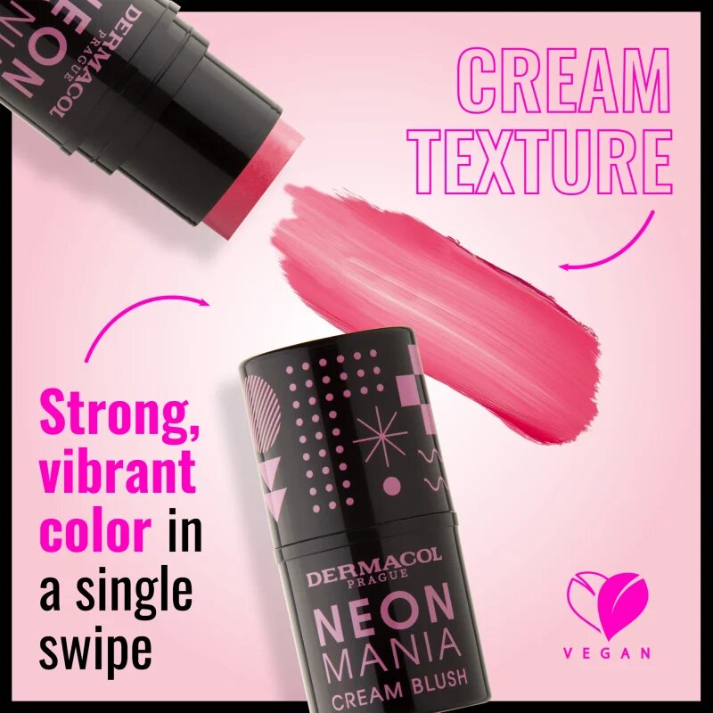 Dermacol Neon Mania blush cremos culoare 3 Nude 5.2 g