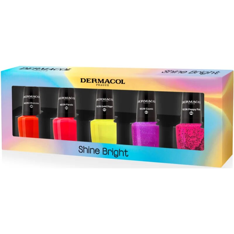 Dermacol Neon Shine Bright set de lacuri de unghii
