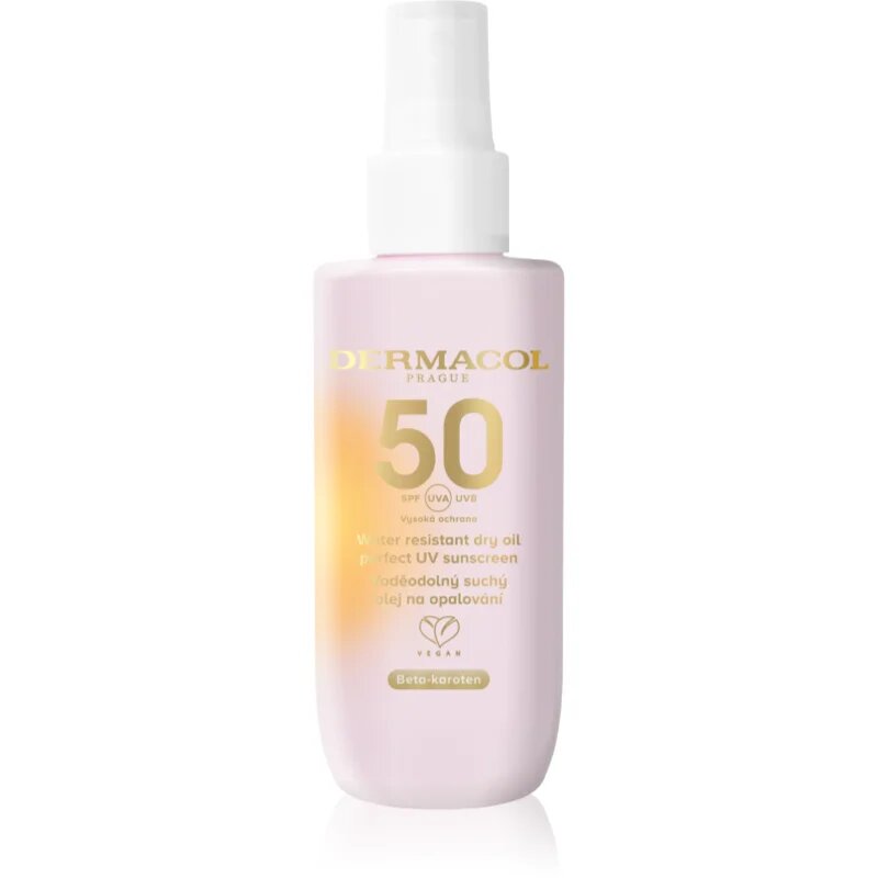 Dermacol Sun ulei uscat cu protecție solară rezistent la apa SPF 50 150 ml