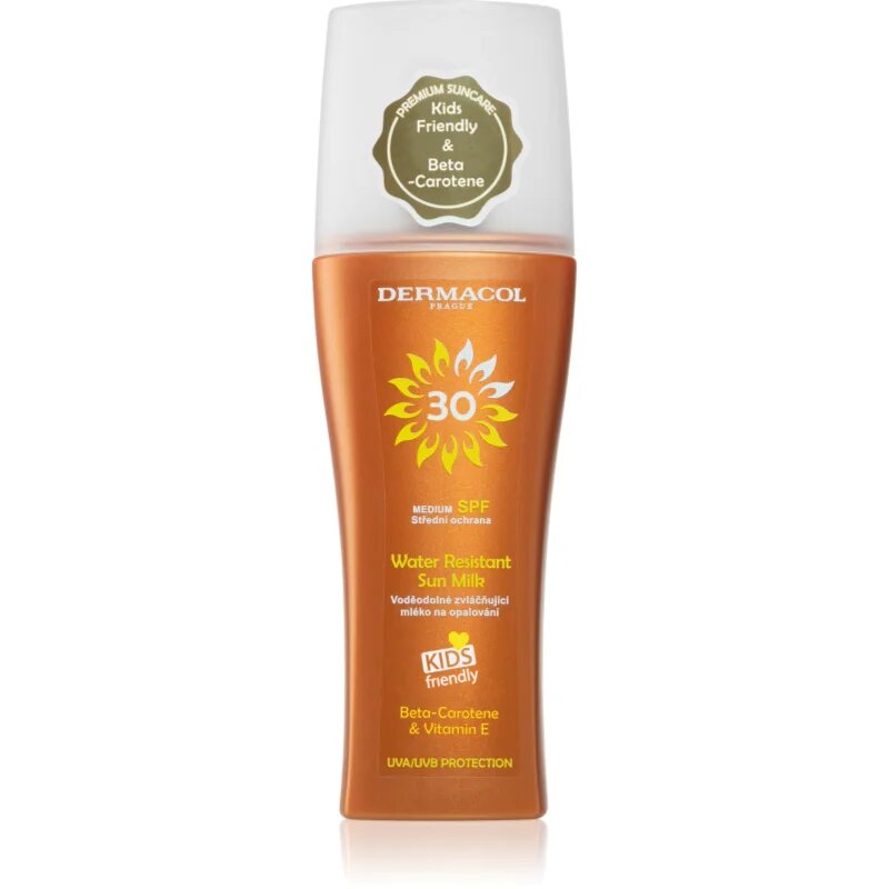 Dermacol Sun Water Resistant lapte de corp pentru soare rezistent la apa SPF 30 in spray 200 ml
