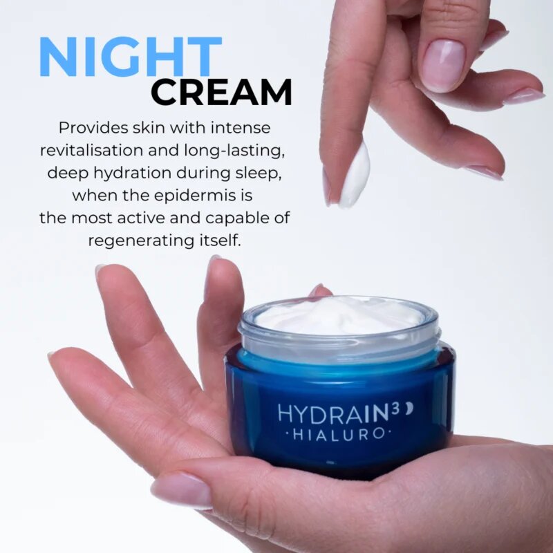 Dermedic Hydrain3 Hialuro crema de noapte cu efect de intinerire antirid 50 ml