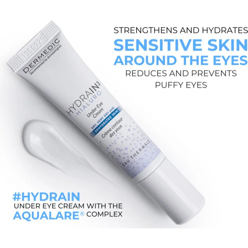 Dermedic Hydrain3 Hialuro crema de ochi pentru pielea uscata si deshidratata 15 g