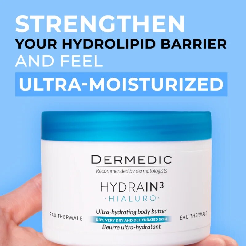 Dermedic Hydrain3 Hialuro unt de corp intens hidratant 225 ml