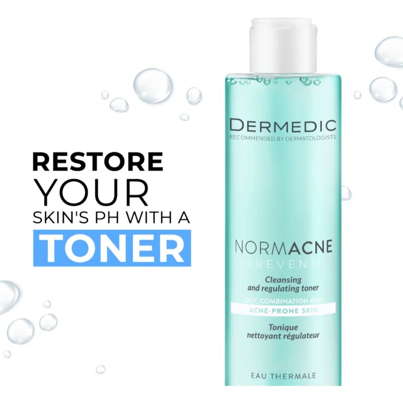 Dermedic Normacne Preventi demachiant calmant tonic pentru ten gras și mixt 200 ml