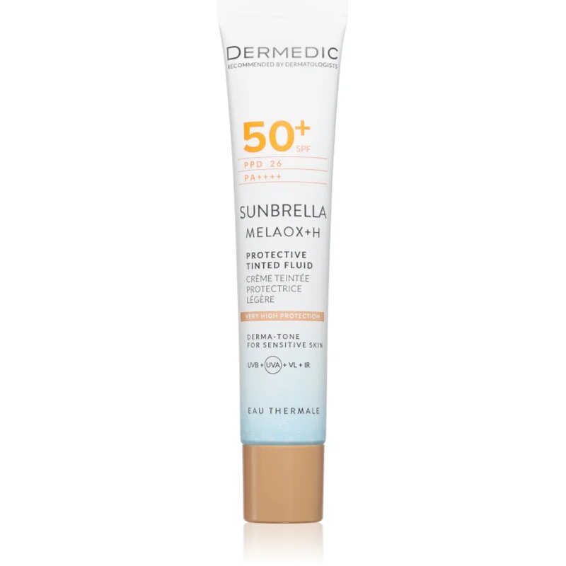 Dermedic Sunbrella Protective Tinted Fluid crema de fata cu efect de protectie SPF 50+ 40 ml