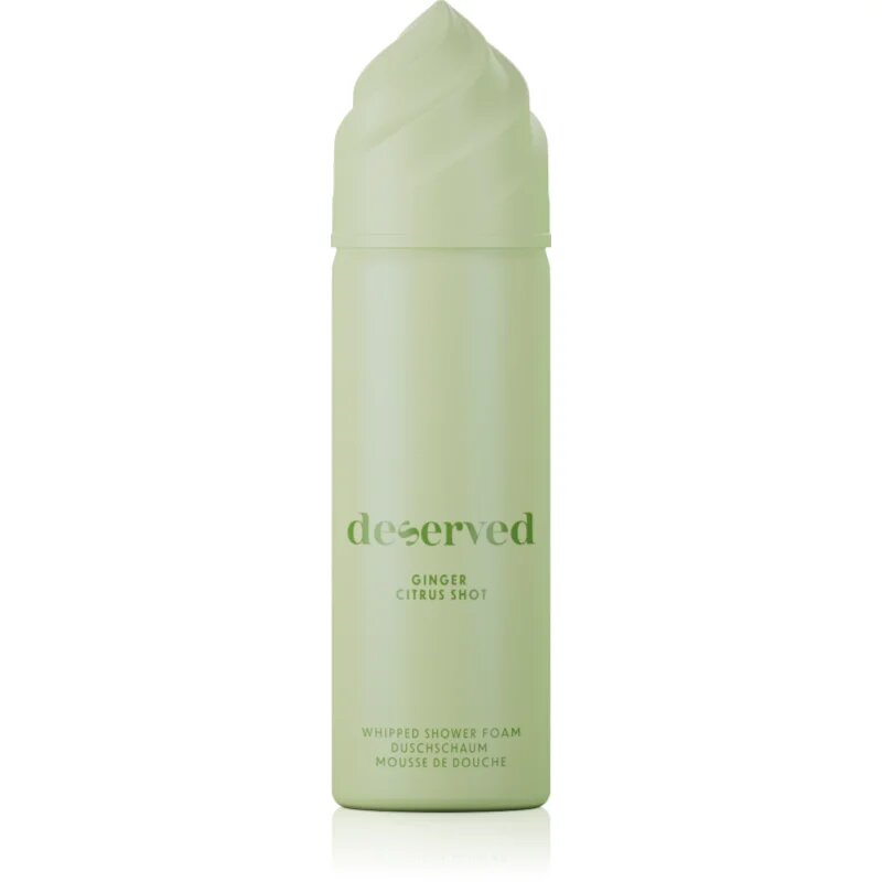 DESERVED Whipped Shower Foam Ginger Citrus Shot spumă pentru duș pentru corp 100 ml