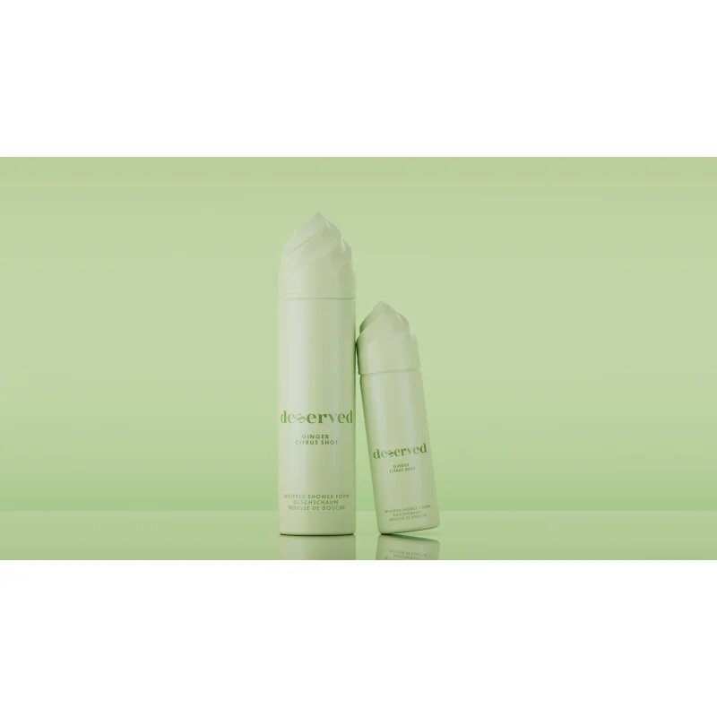 DESERVED Whipped Shower Foam Ginger Citrus Shot spumă pentru duș pentru corp 100 ml