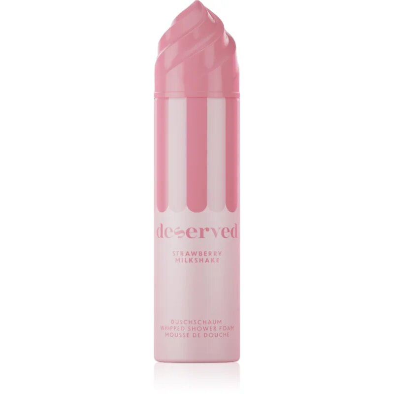 DESERVED Whipped Shower Foam Strawberry Milkshake spumă pentru duș pentru corp 250 ml