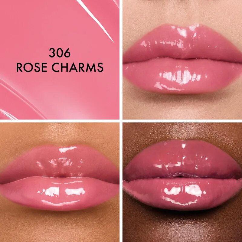 DIOR Addict Glass Lipstick ruj hidratant pentru o stralucire puternica culoare 306 Rose Charms 2.7 g