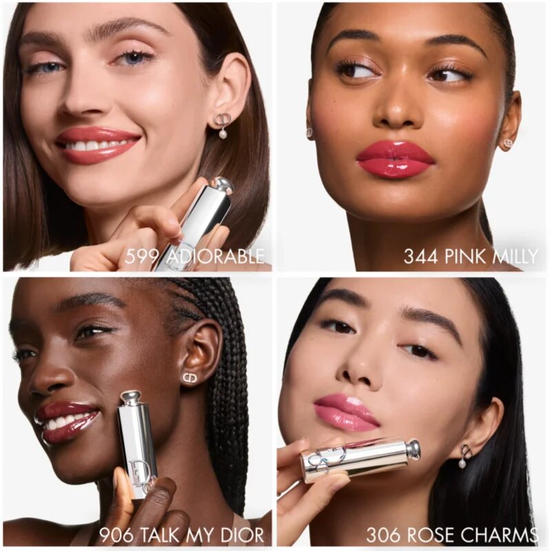 DIOR Addict Glass Lipstick ruj hidratant pentru o stralucire puternica culoare 306 Rose Charms 2.7 g