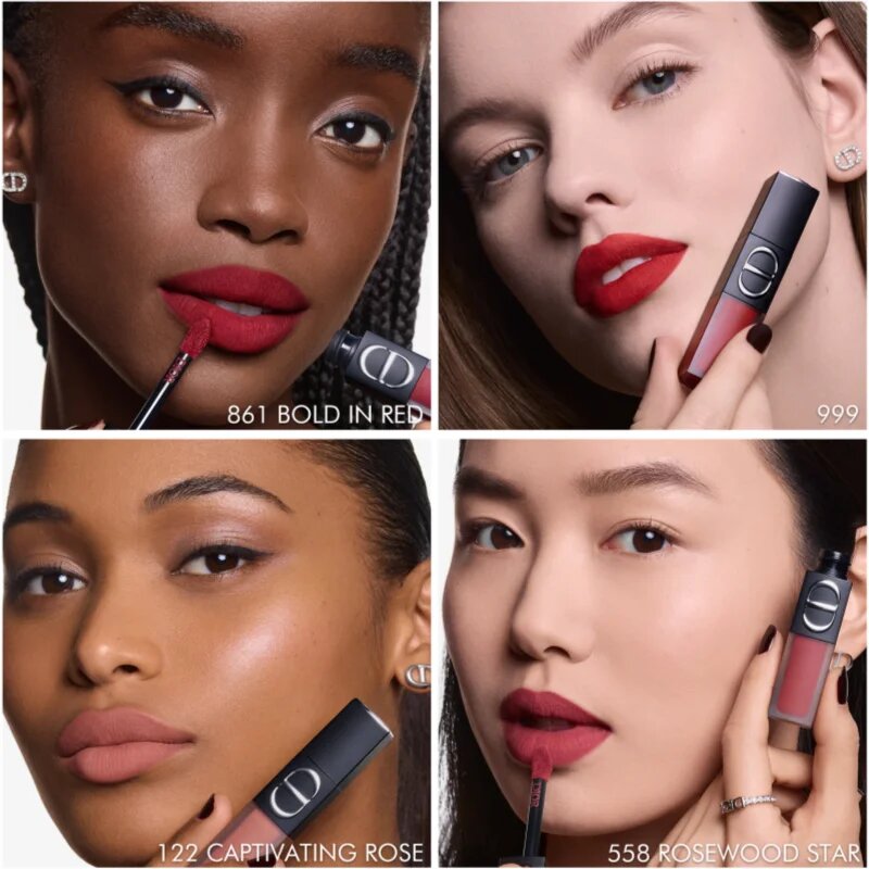 DIOR Rouge On Stage Ink Blur Matte Ruj de lungă durată - 24h rezistență la transfer - Finisaj mat culoare 217 Dare In Coral 6 ml
