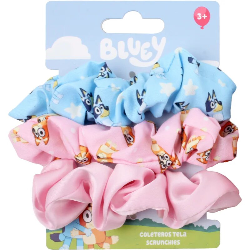 Bluey Scrunchies elastic de păr din satin pentru copii 3y+ 3 buc