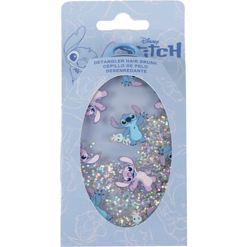 Disney Stitch Detangler Hair Brush perie de par cu particule stralucitoare 1 buc