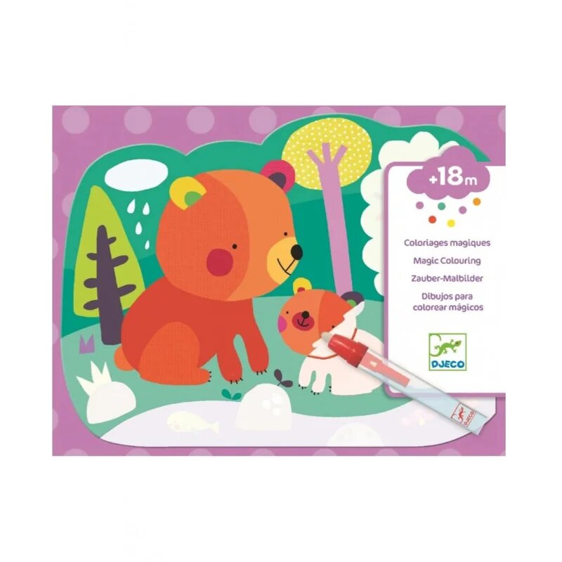 DJECO Magic Colouring planșe de colorat cu apă 18m+ 1 buc