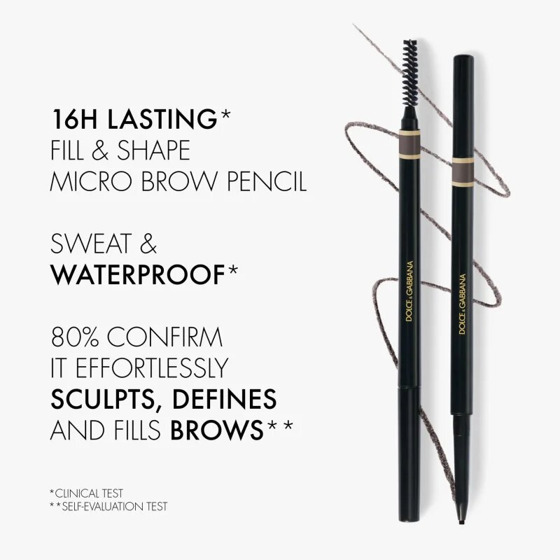 Dolce&Gabbana Classic Brow Restyler Pencil creion pentru sprancene cu pensula culoare 01 Honey Blonde - Neutral Ash Beige 0.09 g