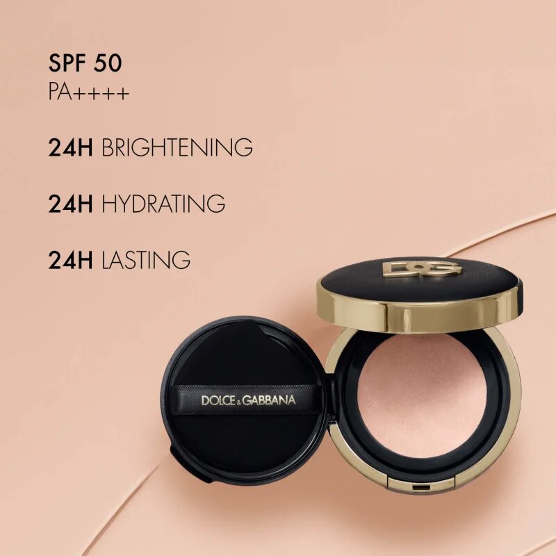 Dolce&Gabbana Fresh Rose Glow Cushion Refill fond de ten iluminator și hidratant rezervă culoare 1C 15 g
