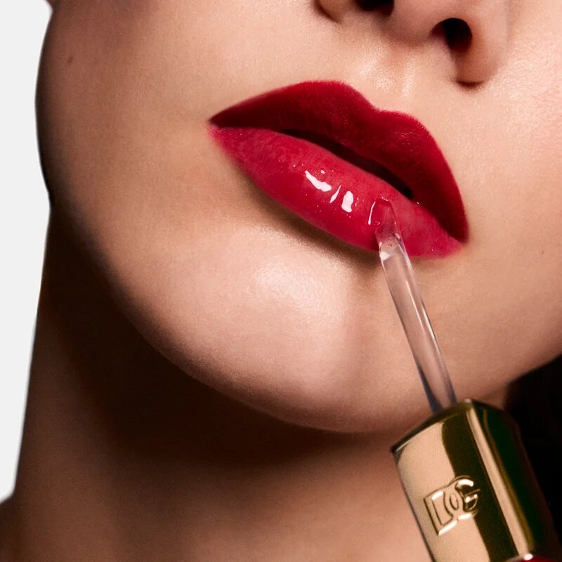 Dolce&Gabbana Make It Double! Lip Tint & Gloss Duo ruj rezistent si luciu de buze. 2 in 1 culoare 05 Cherry Jelly - Red & Clear Gloss 2x2 ml