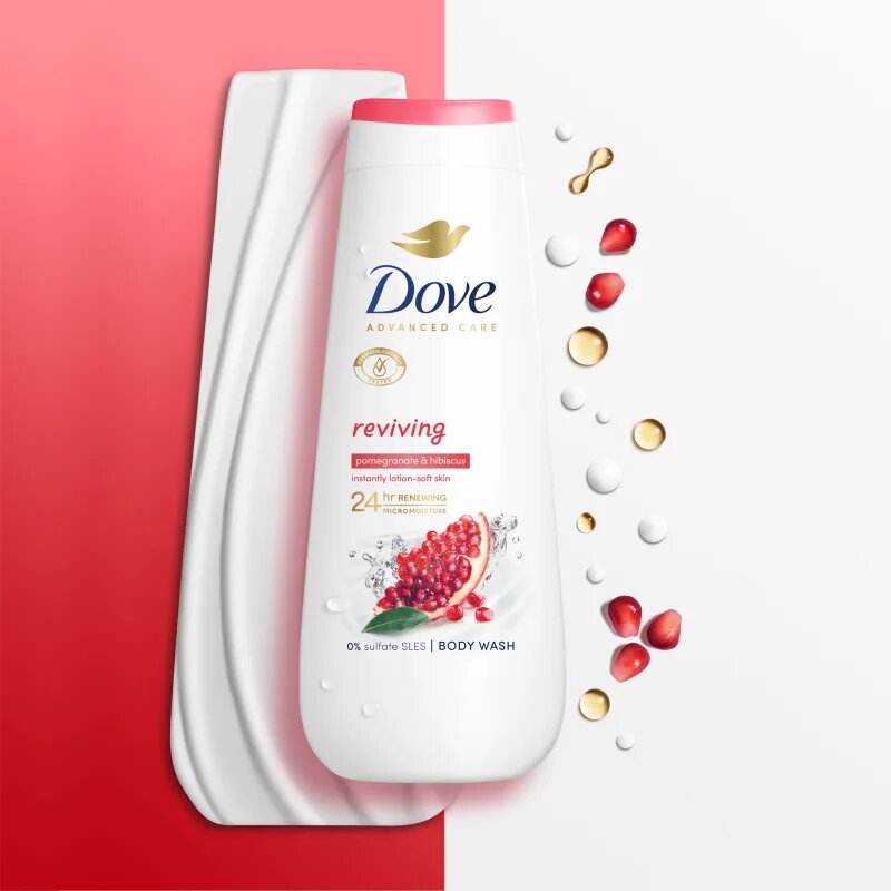 Dove Advanced Care Reviving gel de dus hidratant 225 ml