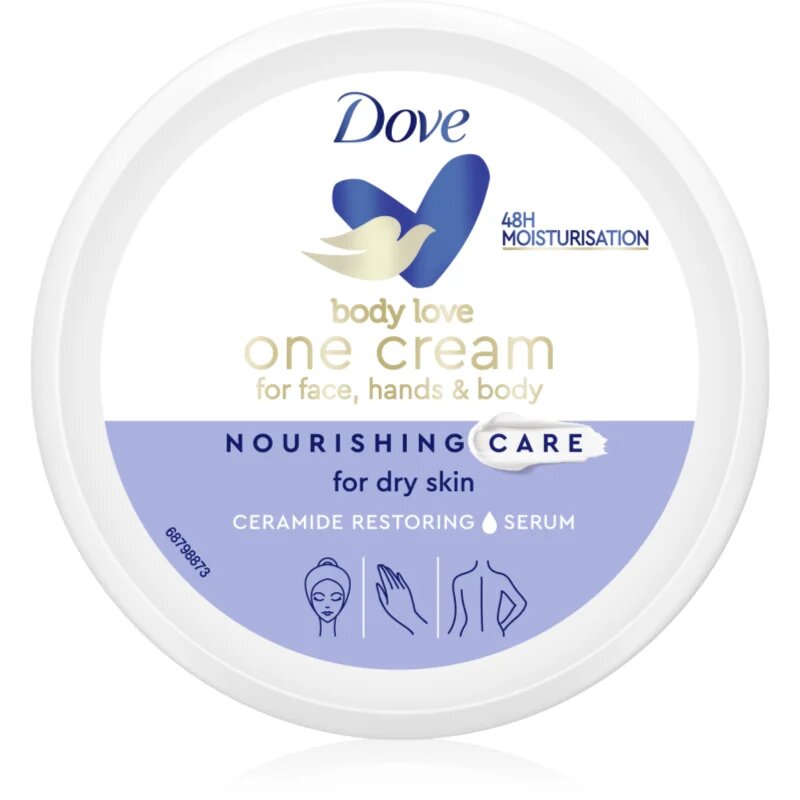 Dove Body Love Rich Nourishing Cream crema nutritiva pentru fata maini si corp 250 ml