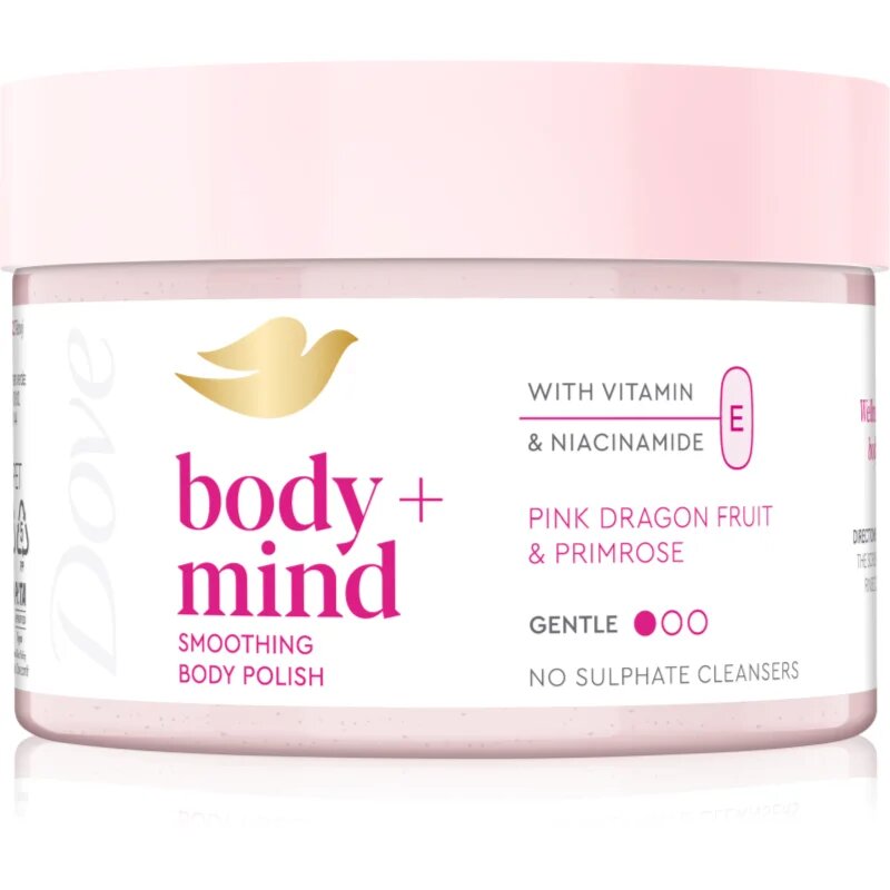 Dove Body+Mind Dragonfruit & Primrose exfoliant pentru corp 295 ml