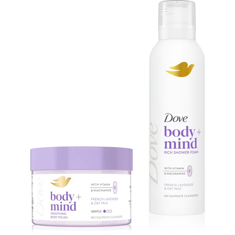 Dove Body+Mind French Lavender & Oat Milk set pentru corp
