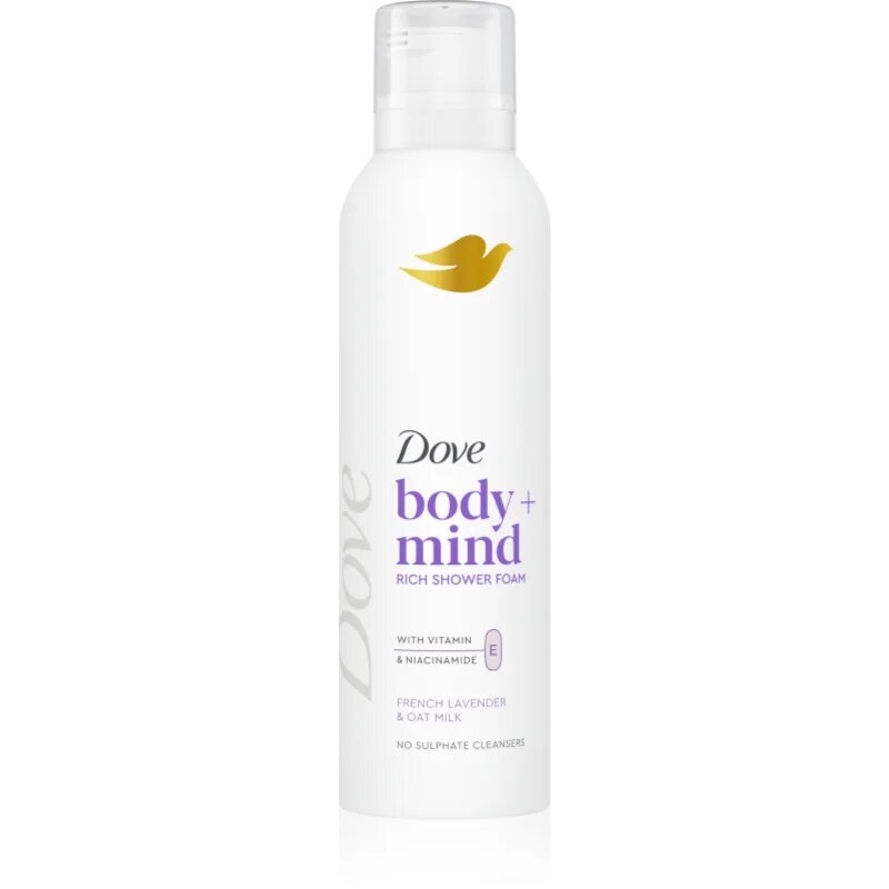 Dove Body+Mind French Lavender & Oat Milk spumă pentru duș 200 ml
