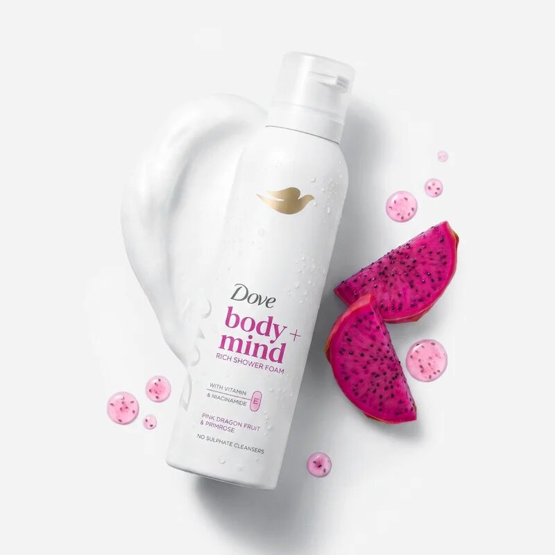 Dove Dragonfruit & Primrose spumă pentru duș 200 ml