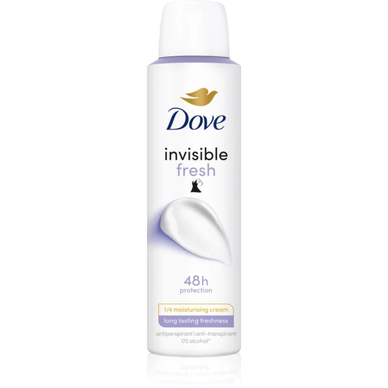 Dove Invisible Fresh spray anti-perspirant impotriva petelor albe 150 ml