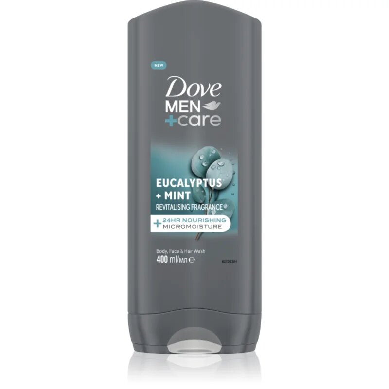 Dove Men+Care Advanced gel de dus pentru față corp și păr pentru barbati Eucalyptus & Mint 400 ml