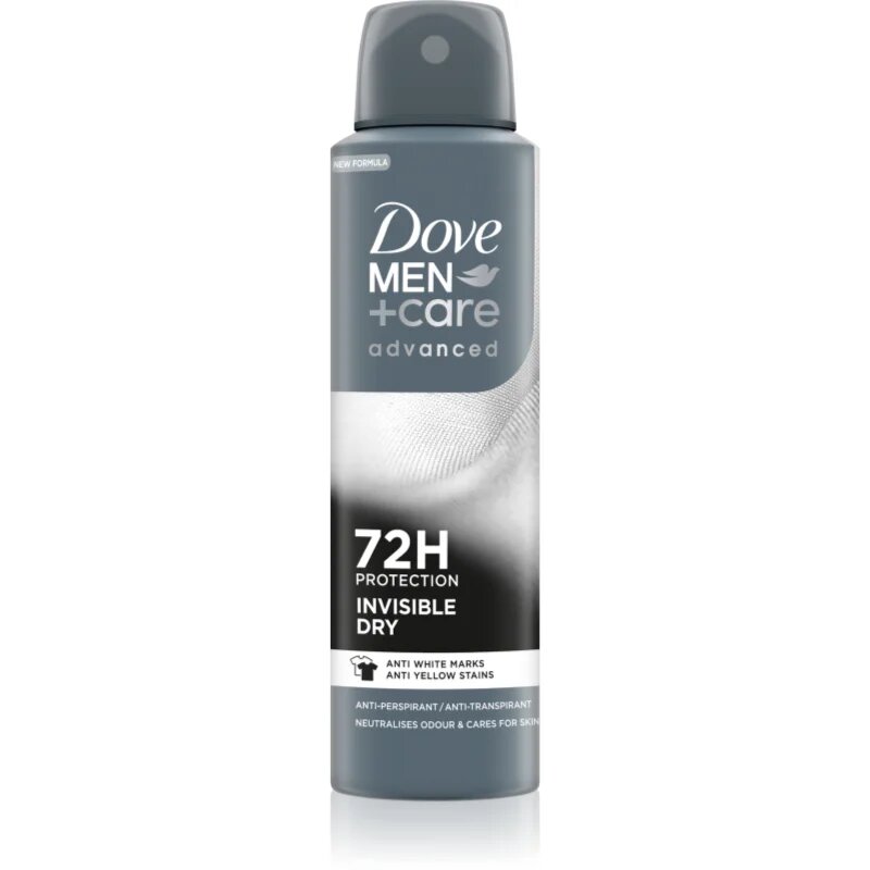 Dove Men+Care Advanced Invisible Dry antiperspirant impotriva petelor albe si galbene Invisibile Dry 150 ml