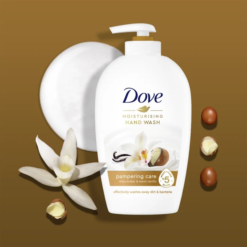 Dove Moisturizing Hand Wash Pampering Care săpun lichid cu pompa unt de shea si vanilie 250 ml