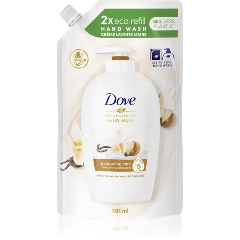 Dove Moisturizing Hand Wash Pampering Care săpun lichid rezervă unt de shea si vanilie 500 ml