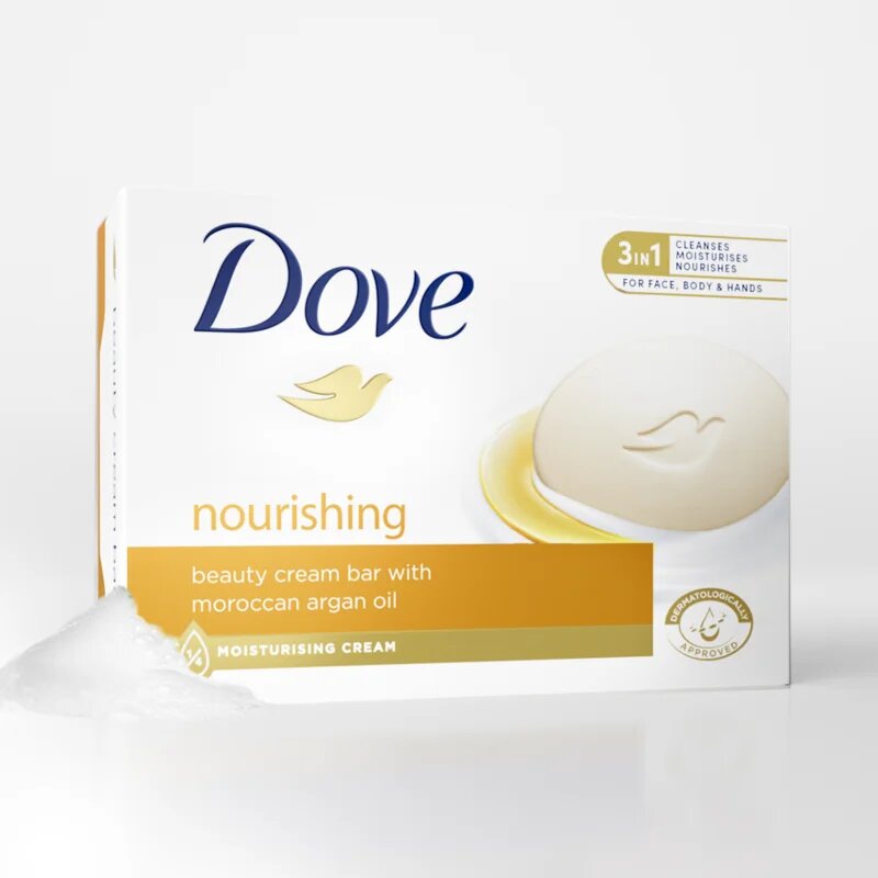 Dove Nourishing Argan sapun cremos pentru spalare 4x90 g