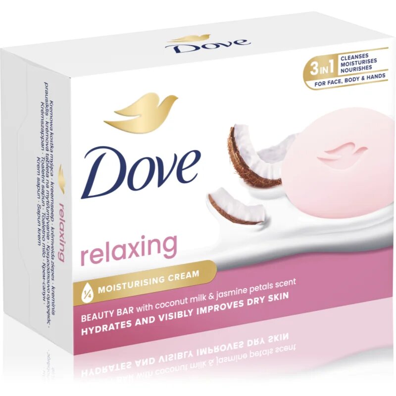 Dove Relaxing Coconut sapun cremos pentru spalare Coconut milk & Jasmine petals 90 g